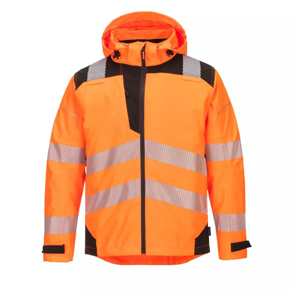Portwest PW360OBR, PW3 Hi-Vis Extreme Rain Jacket, Orange/Black, image 1, gallery thumbnail
