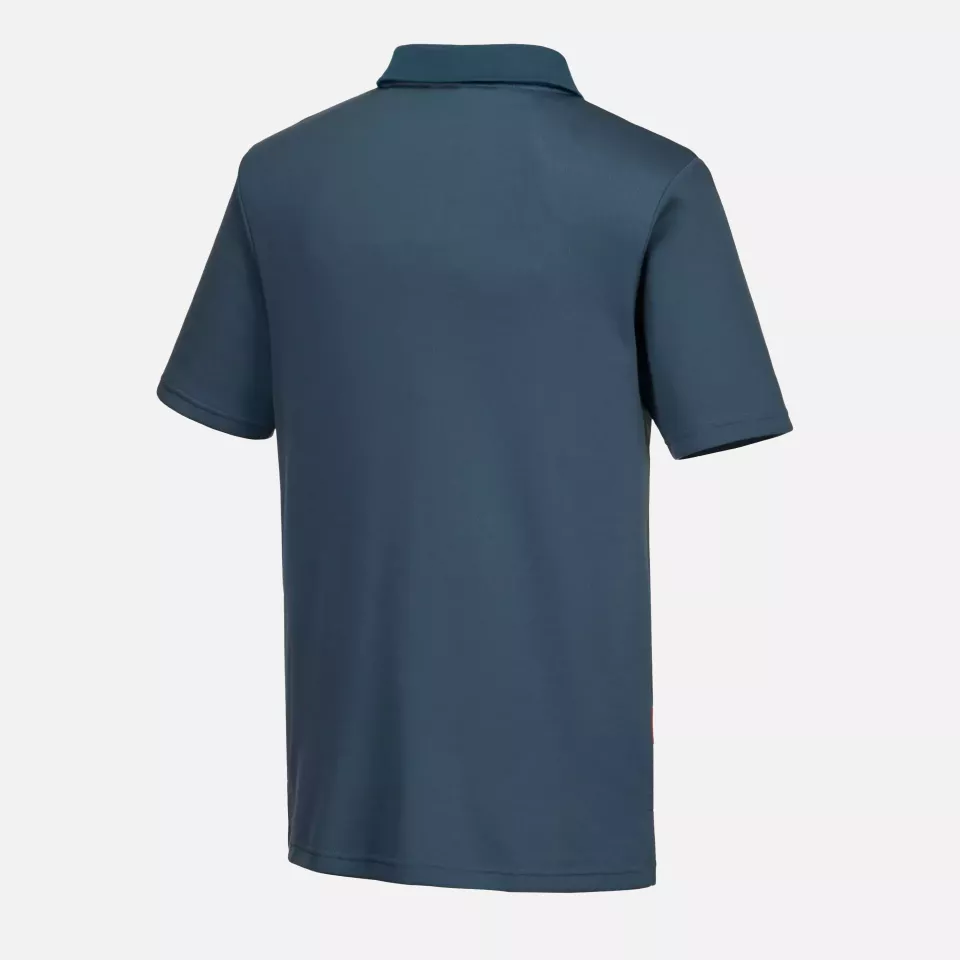 Portwest DX410MBR, DX4 Polo Shirt S/S, Metro Blue, image 4, gallery thumbnail