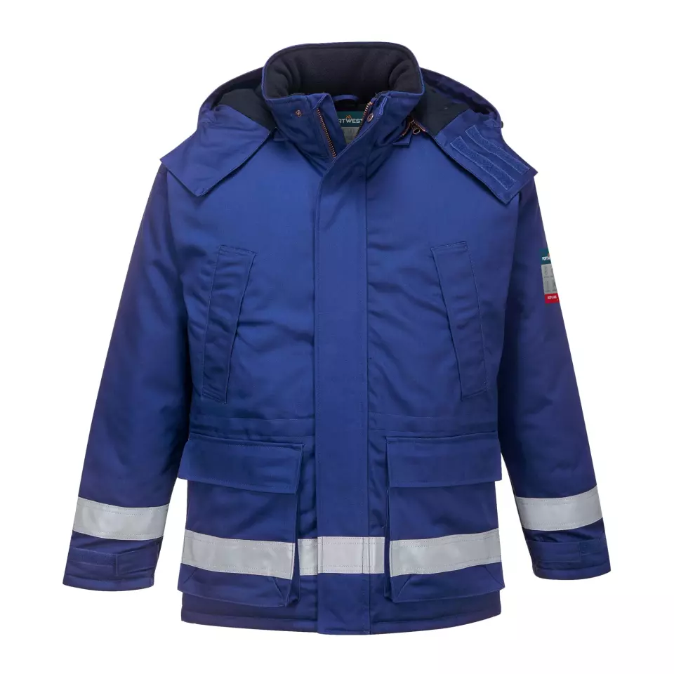Portwest FR59RBR, Bizflame Work Anti-Static FR Winter Jacket, Royal Blue, image 2, gallery thumbnail