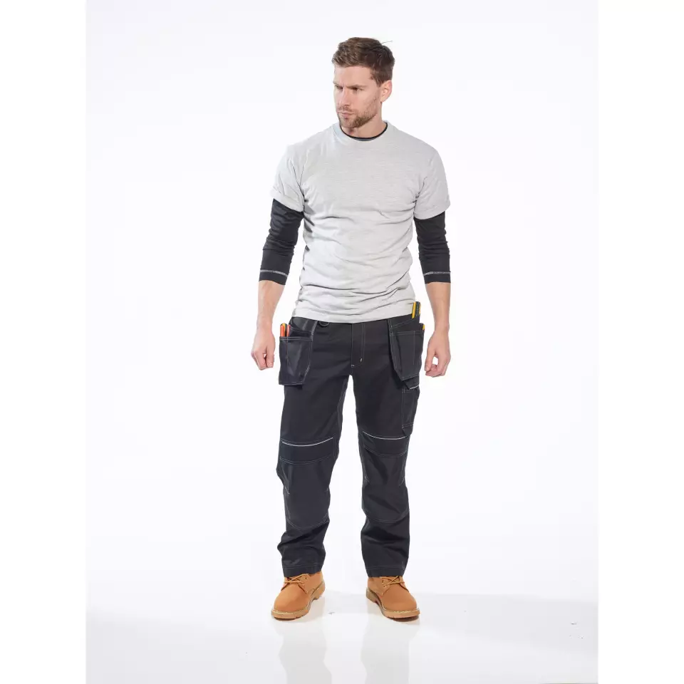 Portwest T602BKR, PW3 Holster Work Trousers, Black, image 9, gallery thumbnail