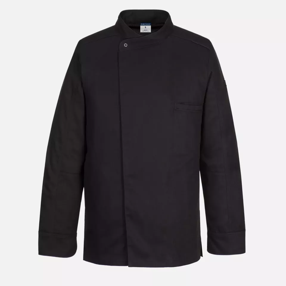 Portwest C835BKR, Chef's Mesh Air Pro Surrey Jacket L/S, Black, image 1, gallery thumbnail