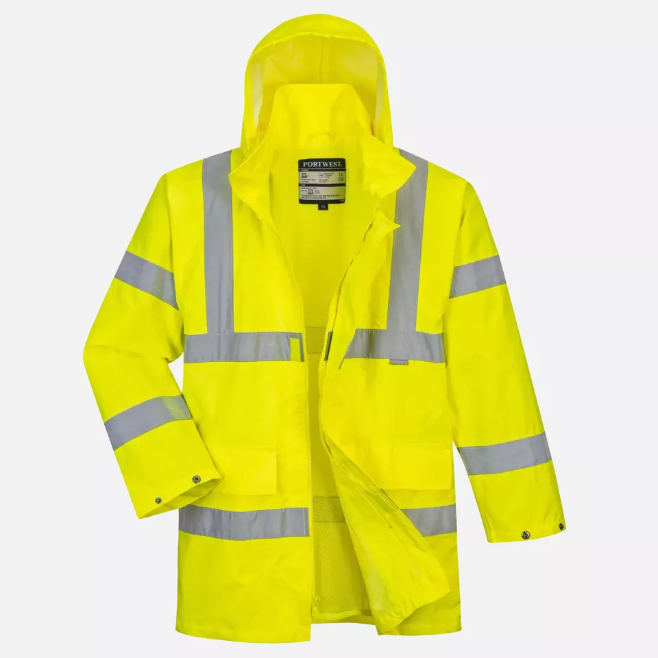 Portwest S160YER, Hi-Vis Rain Lite Traffic Jacket, Yellow, image 2, gallery thumbnail