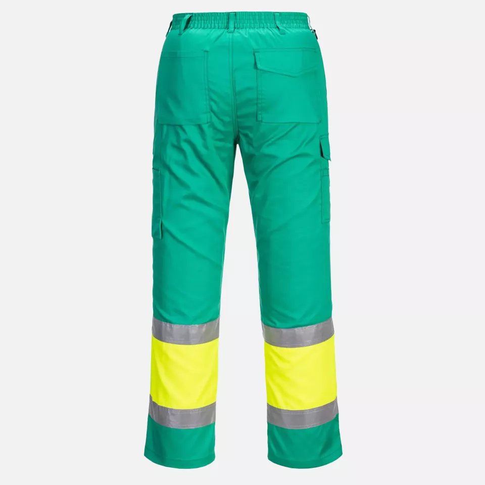 Portwest L049YTR, Leichte Warnschutz-Kontrast-Servicehose Klasse 1, Gelb/Petrol, image 2, gallery thumbnail