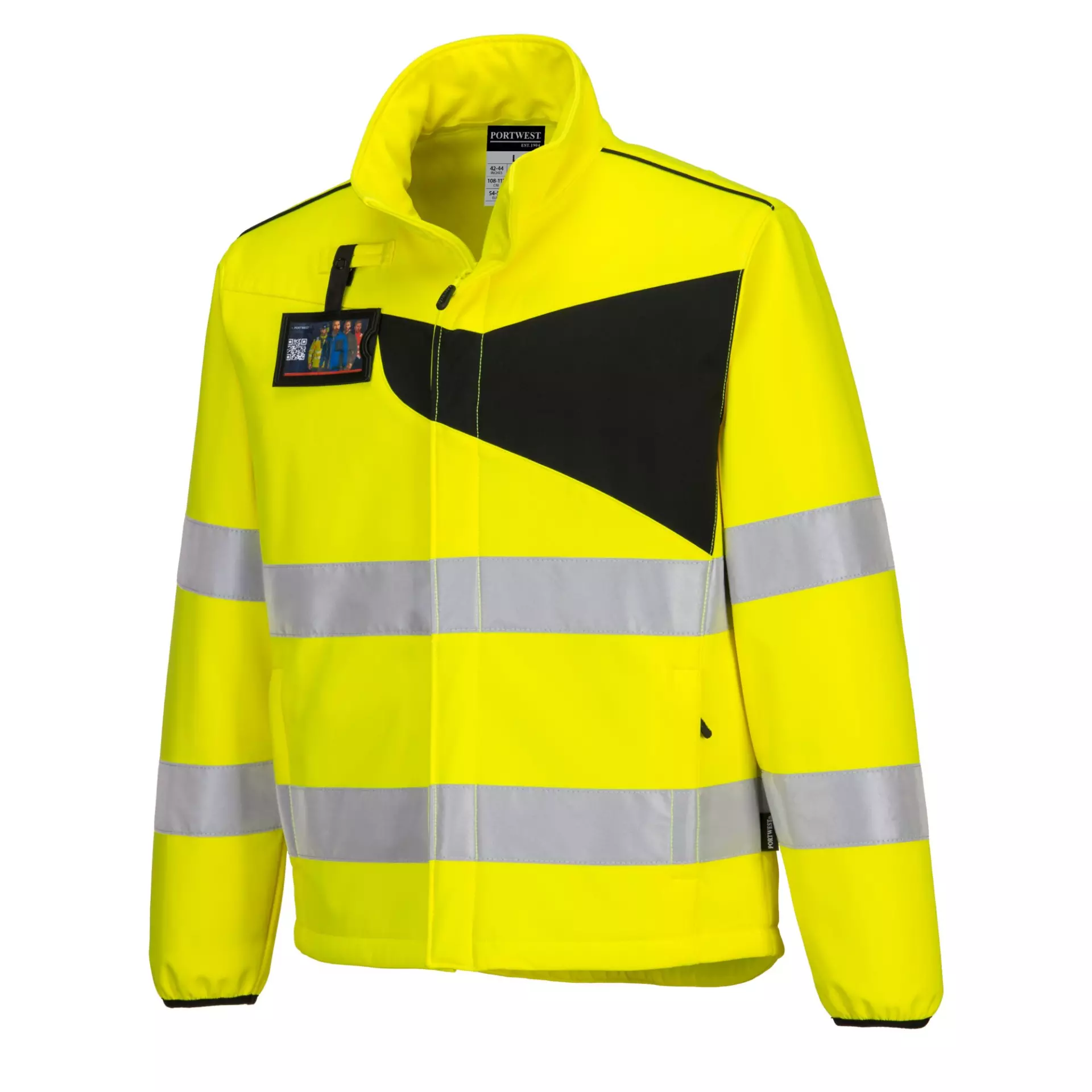 Portwest PW275YBR, PW2 Hi-Vis Softshell (2L), Yellow/Black, image 5