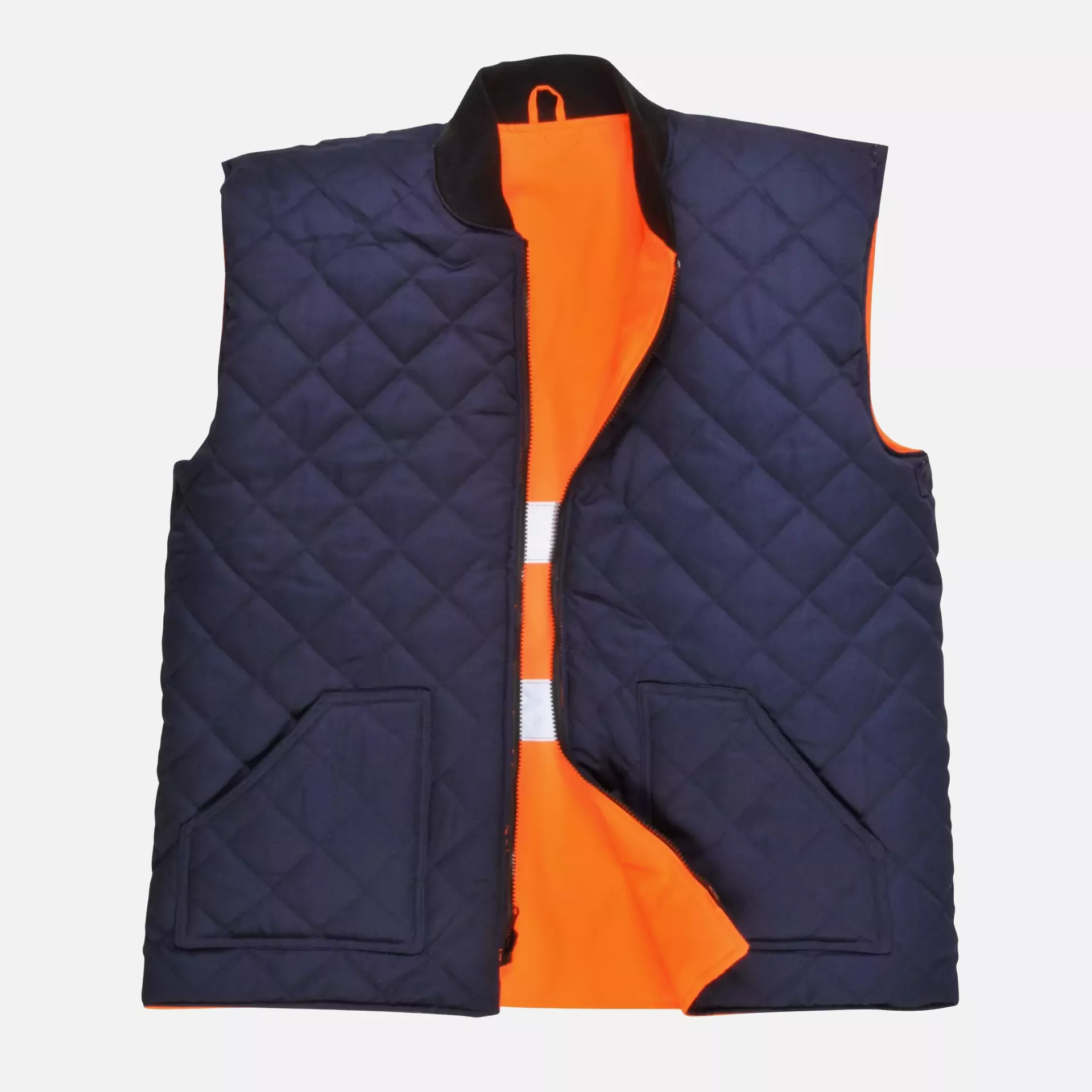 Portwest S469ORR, Hi-Vis Reversible Bodywarmer, Orange, image 4