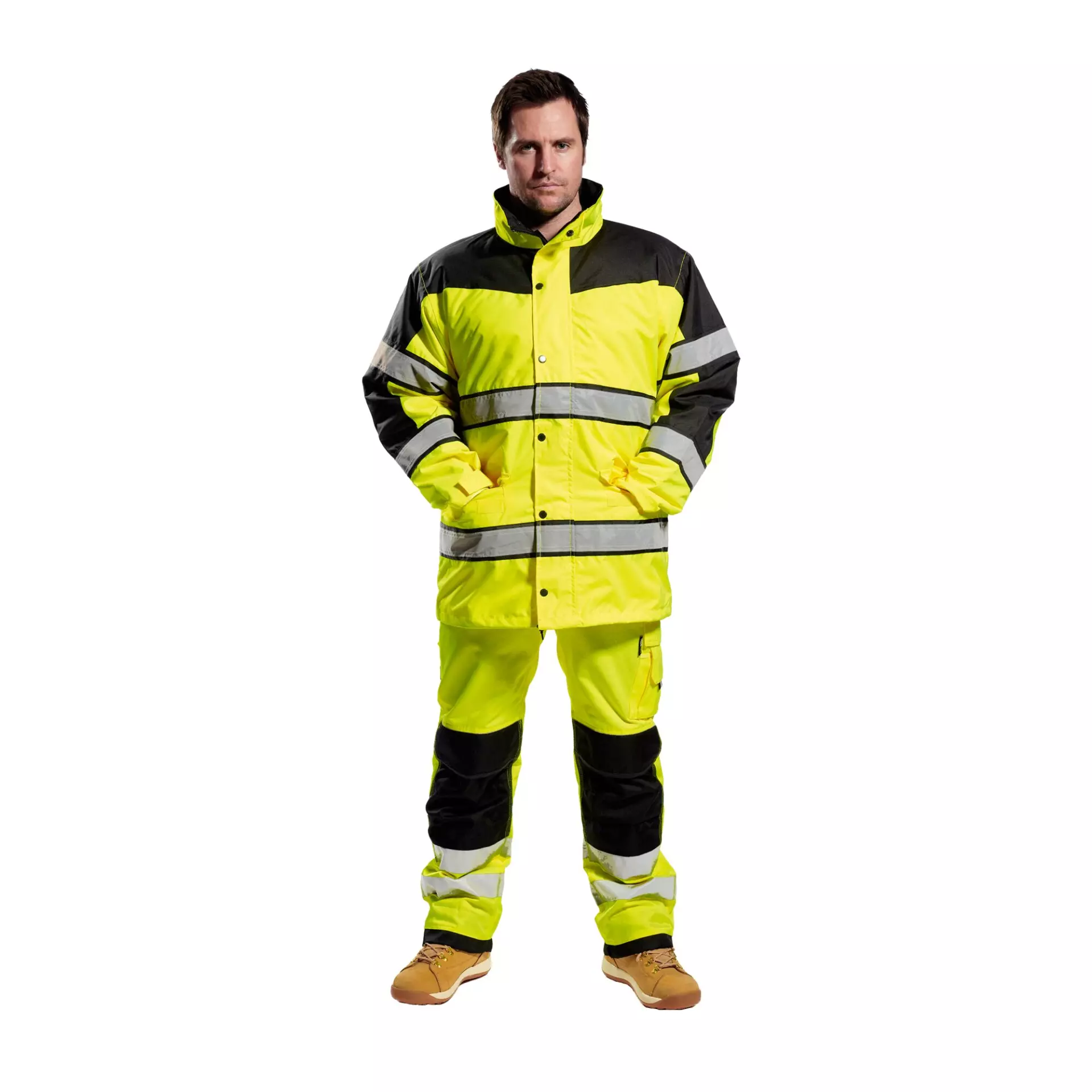 Portwest S462YER, Hi-Vis Contrast Winter Classic Jacket, Yellow, image 3