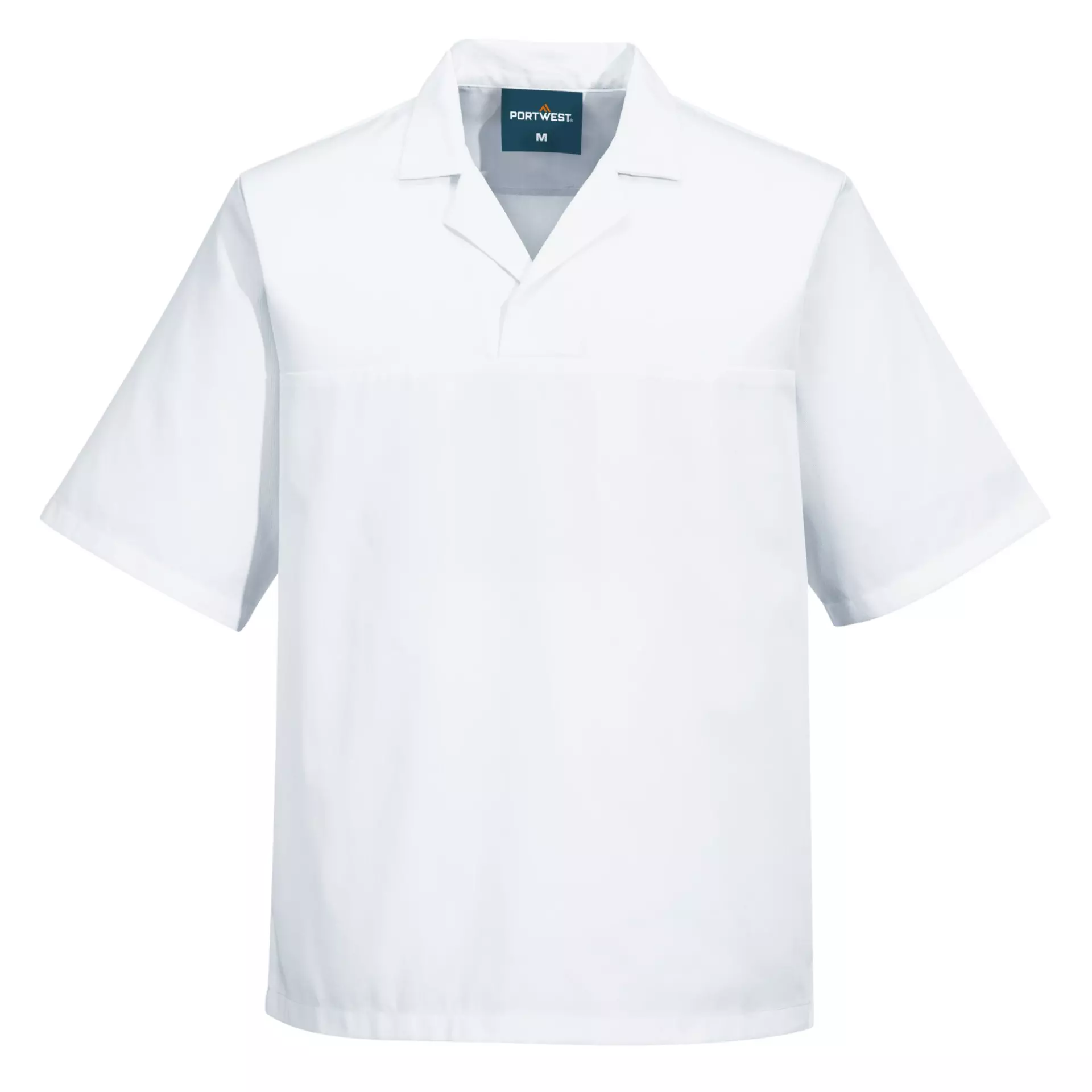 Portwest 2209WHR, Baker's No Pocket Shirt S/S, White, image 1