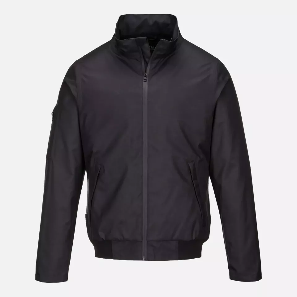 Portwest KX361BKR, KX3 Bomber Jacket, Black, image 1, gallery thumbnail