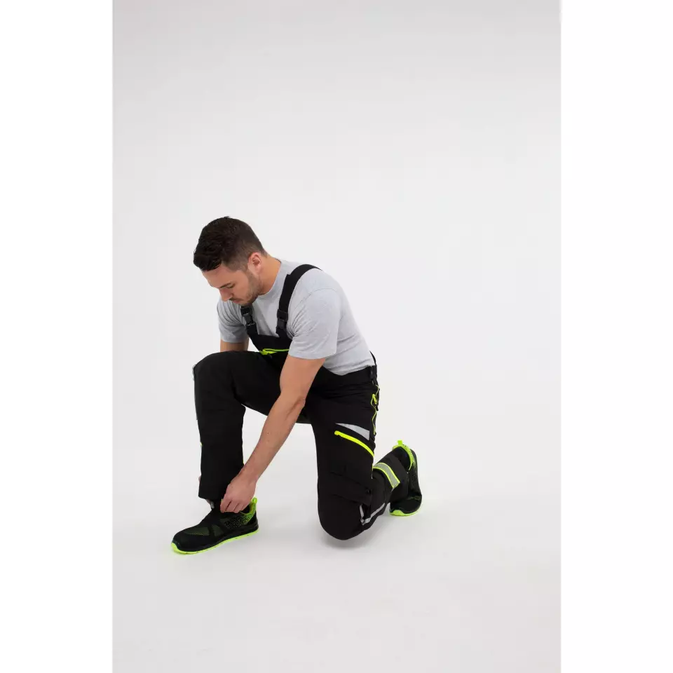 Portwest DX441BKR, DX4 Work Bib and Brace, Black, image 5, gallery thumbnail
