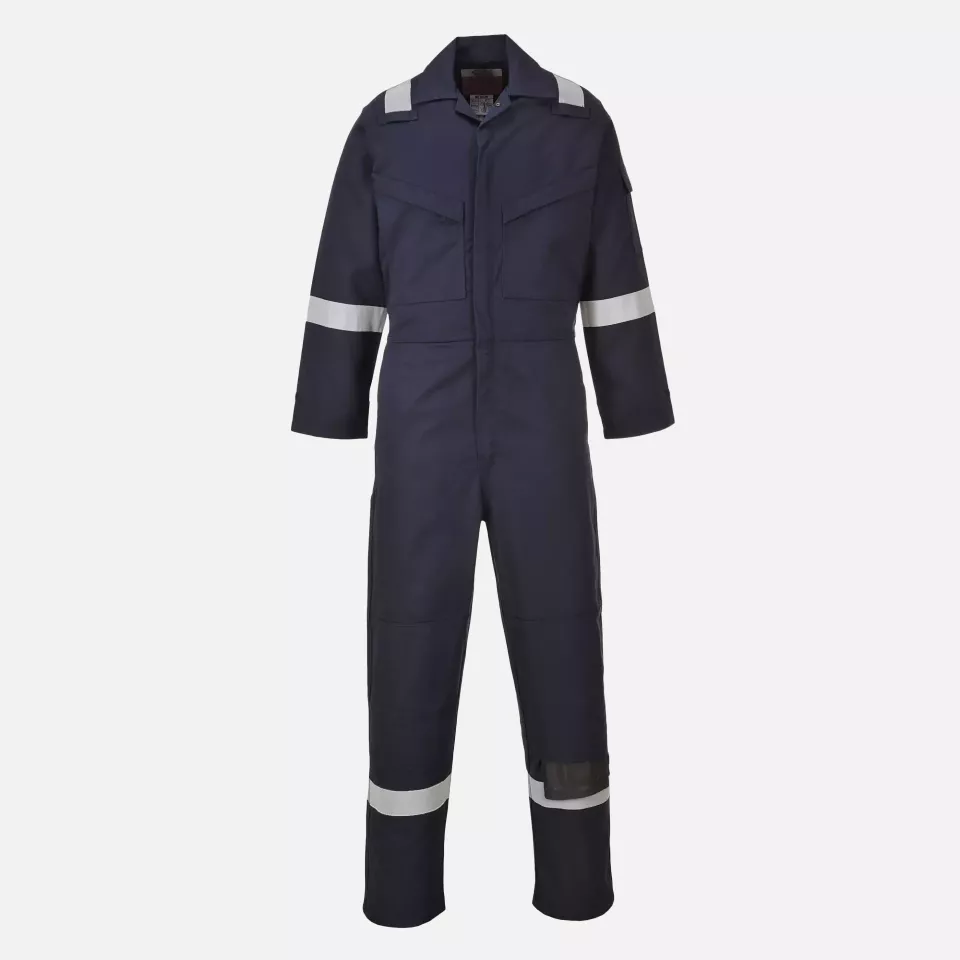 Portwest FR50NAT, Bizflame Work Anti-Static FR Coverall 350g, Navy Tall, image 1, gallery thumbnail