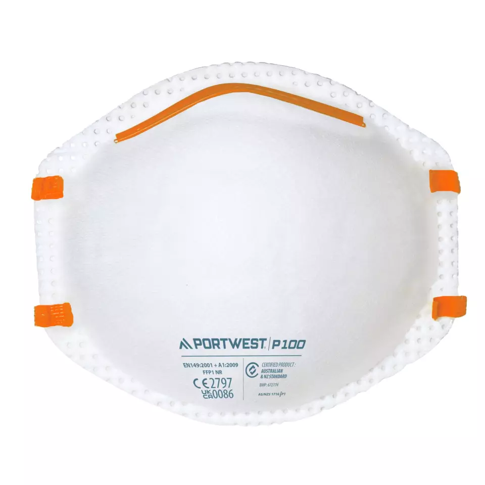 Portwest P100WHR, FFP1 Respirator, White, image 1, gallery thumbnail