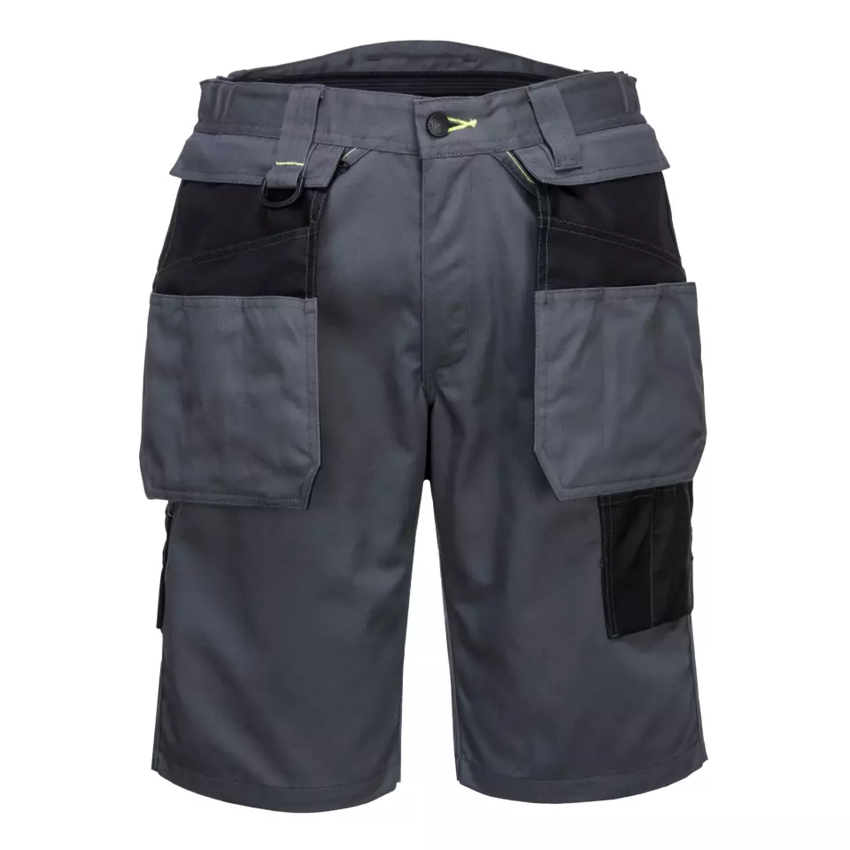 Portwest PW345ZBR, PW3 Holster Work Shorts, Zoom Grey/Black, image 1, gallery thumbnail