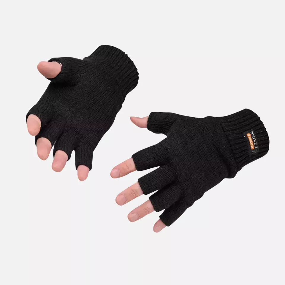 Portwest GL14, Insulated Fingerless Knit Glove, image 1, gallery thumbnail