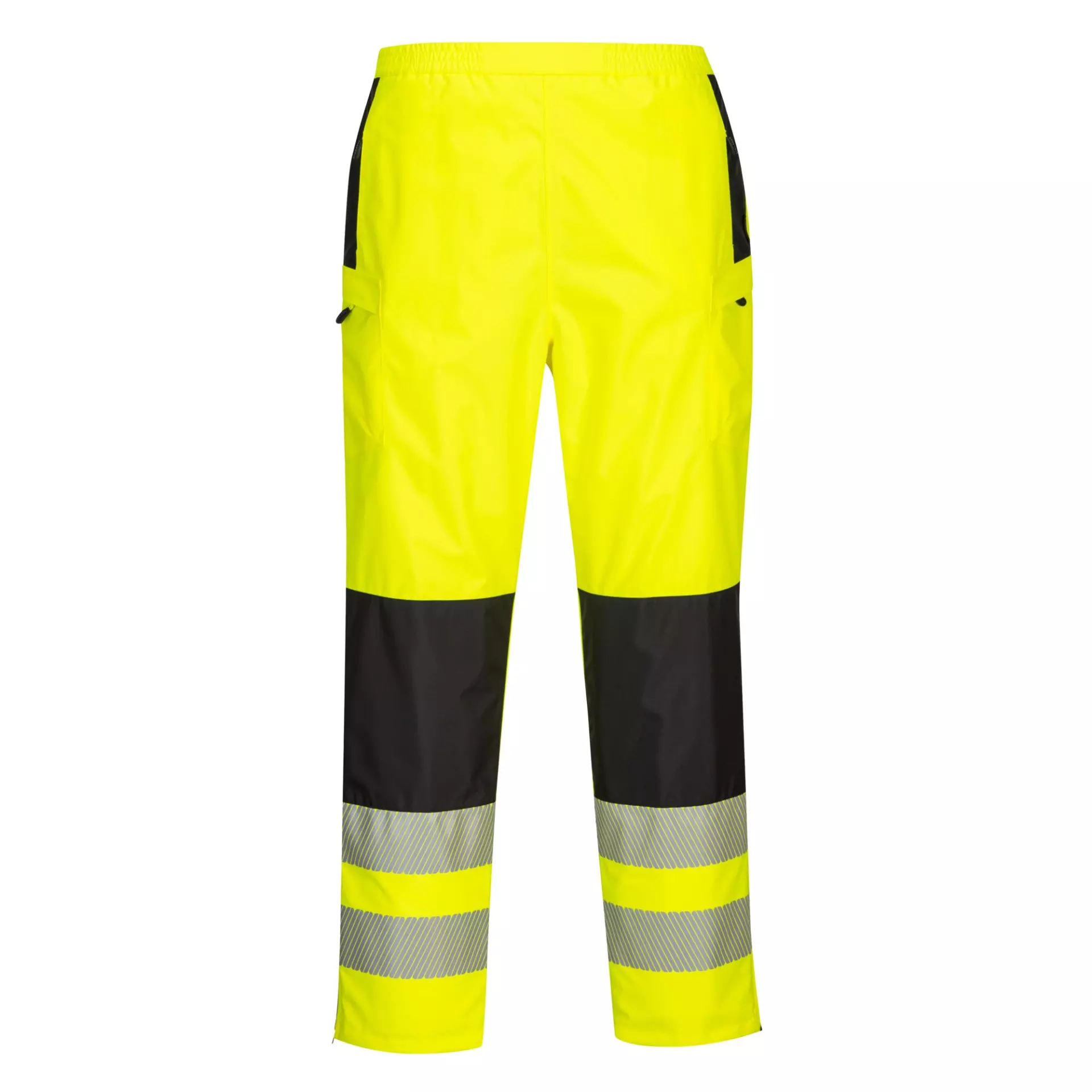 Portwest PW386YBR, PW3 Hi-Vis Women's Rain Trousers, Yellow/Black, image 1
