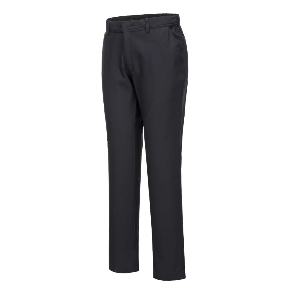 Portwest S232BKS, WX2 Eco Stretch Slim Chino Trousers, Black Short, image 3, gallery thumbnail