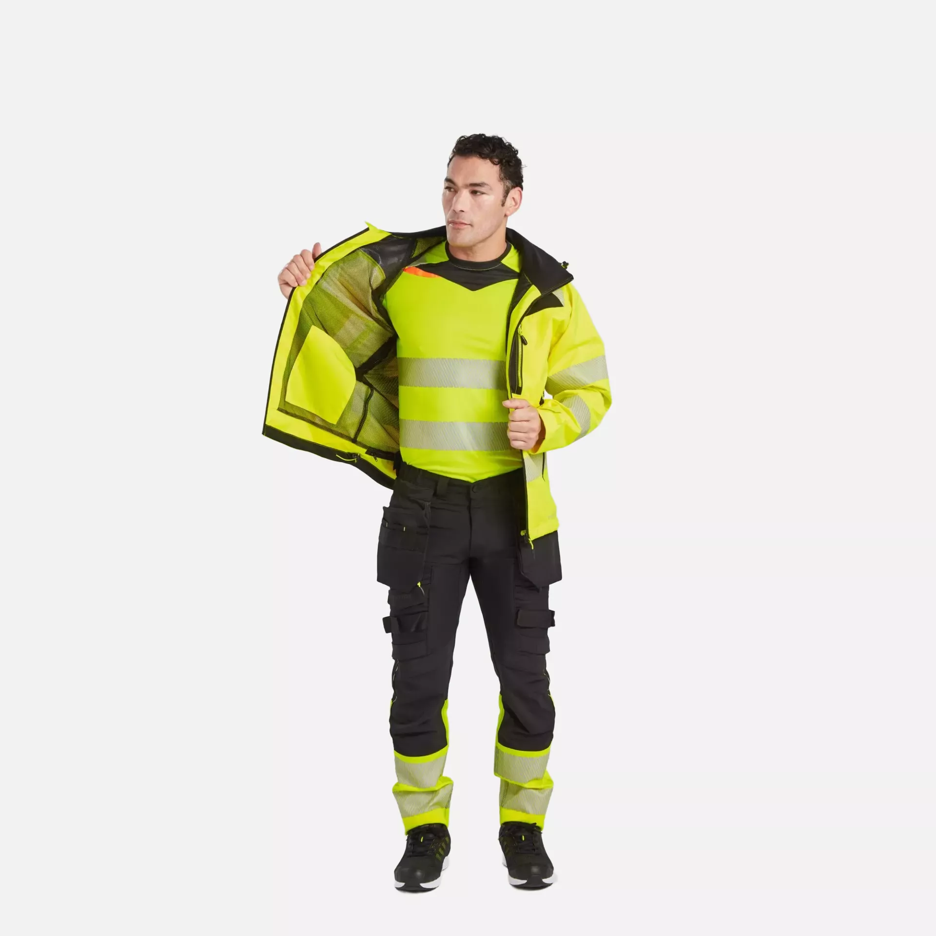 Portwest DX462YER, DX4 Hi-Vis Rain Jacket, Yellow, image 10