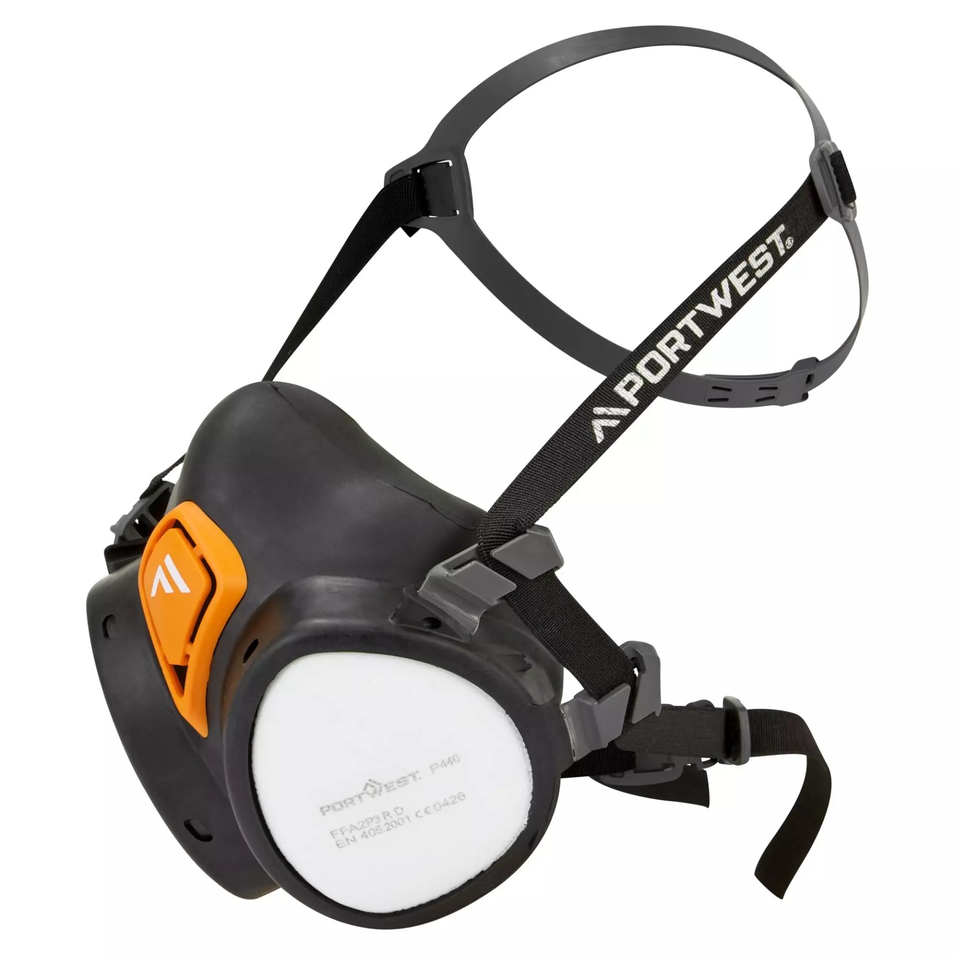 Portwest P440BKR, A2P3 Ready to use Half Mask, Black, image 2