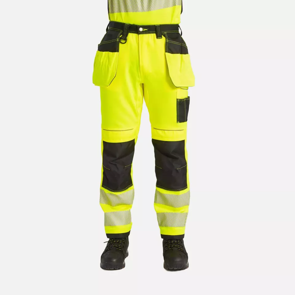 Portwest T501YBR, PW3 Hi-Vis Holster Pocket Work Trousers, Yellow/Black, image 5, gallery thumbnail