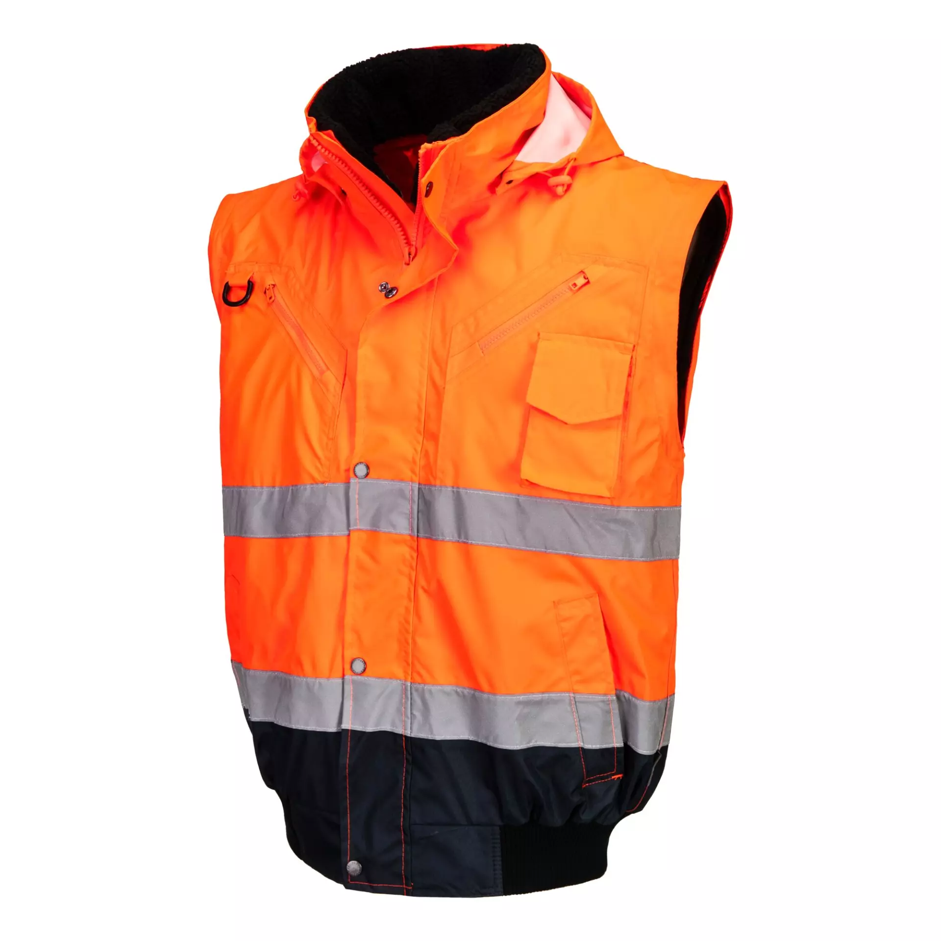 Portwest C465ONR, Hi-Vis 3-in-1 Contrast Bomber Jacket, Orange/Navy, image 8