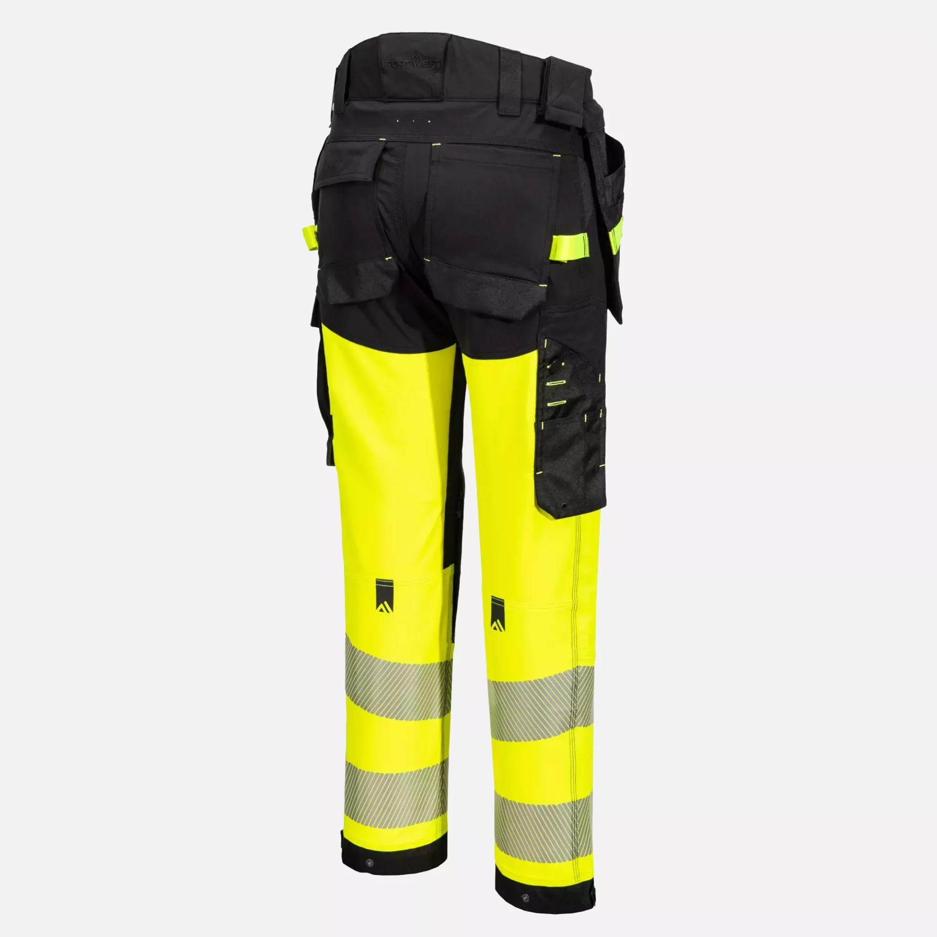 Portwest EV442YBT, EV4 Hi-Vis Stretch Detachable Holster Class 1 Trousers, Yellow/Black Tall, image 4