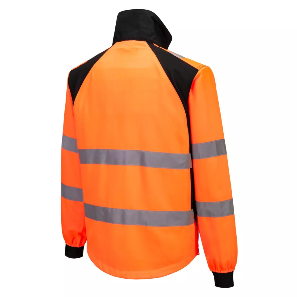 Portwest CD861OBR, WX2 Eco Hi-Vis Work Jacket, Orange/Black, image 4, gallery thumbnail