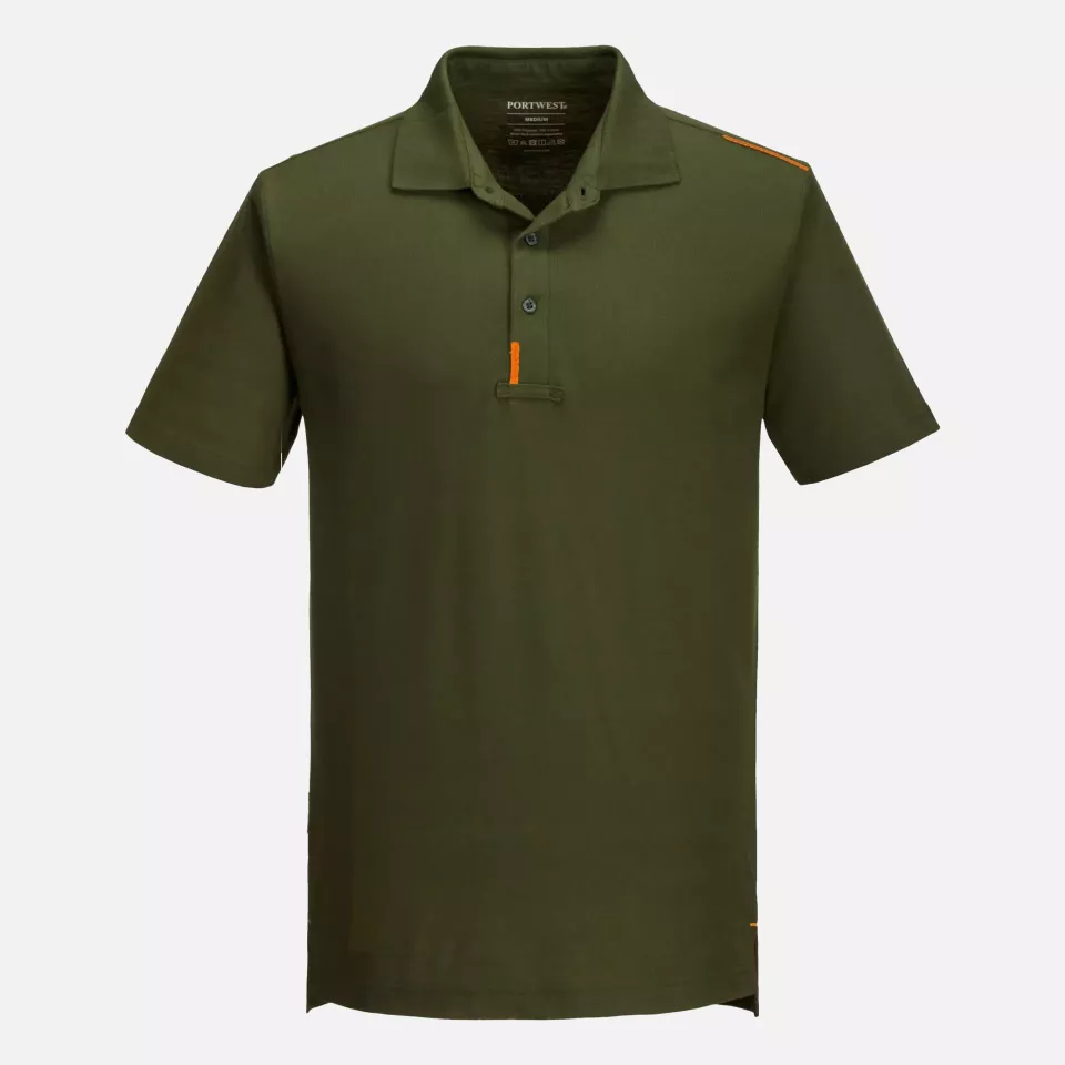 Portwest T720OGR, WX3 Polo Shirt, Olive Green, image 1, gallery thumbnail