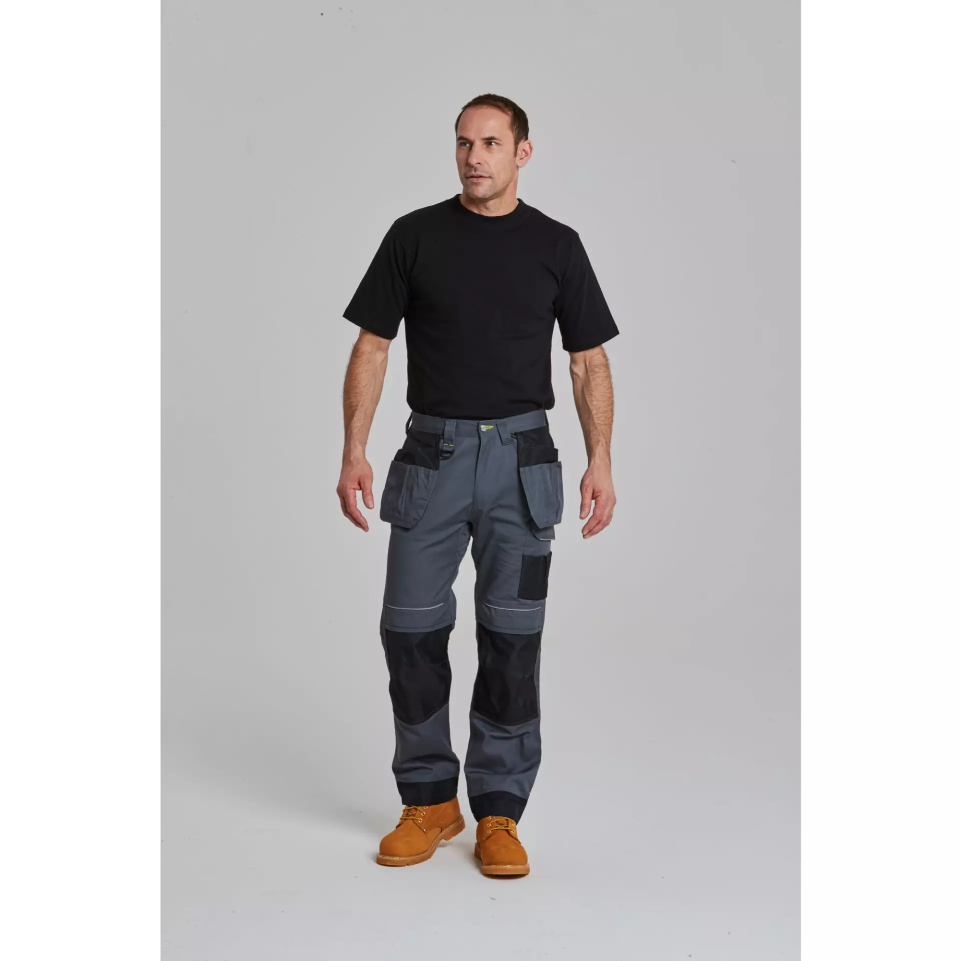 Portwest T602ZBR, PW3 Holster Work Trousers, Zoom Grey/Black, image 2