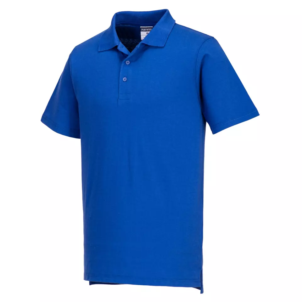 Portwest L210RBR, Lightweight Jersey Polo Shirt, Royal Blue, image 3, gallery thumbnail