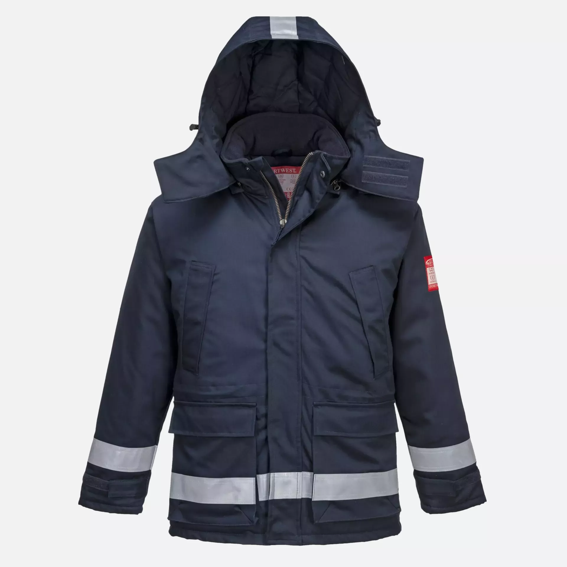 Portwest FR59NAR, Bizflame Work Anti-Static FR Winter Jacket, Navy, image 3