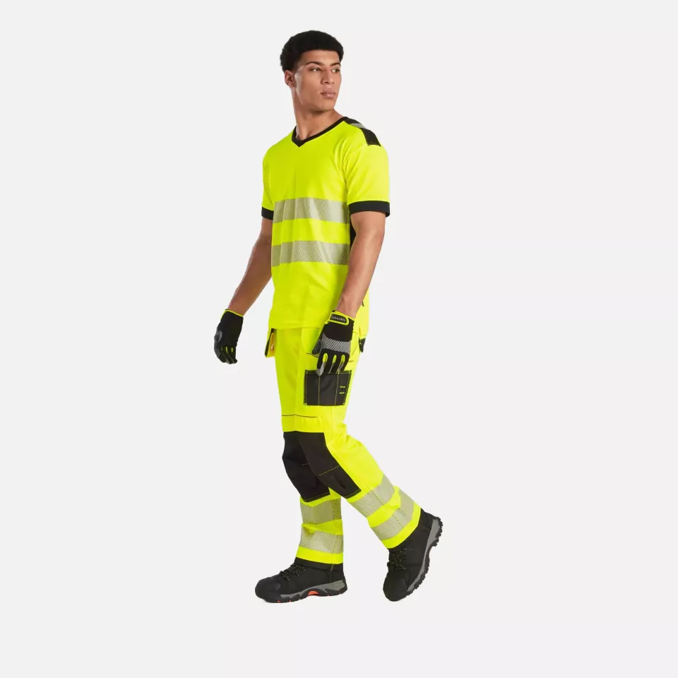 Portwest T501YBR, PW3 Hi-Vis Holster Pocket Work Trousers, Yellow/Black, image 11, gallery thumbnail