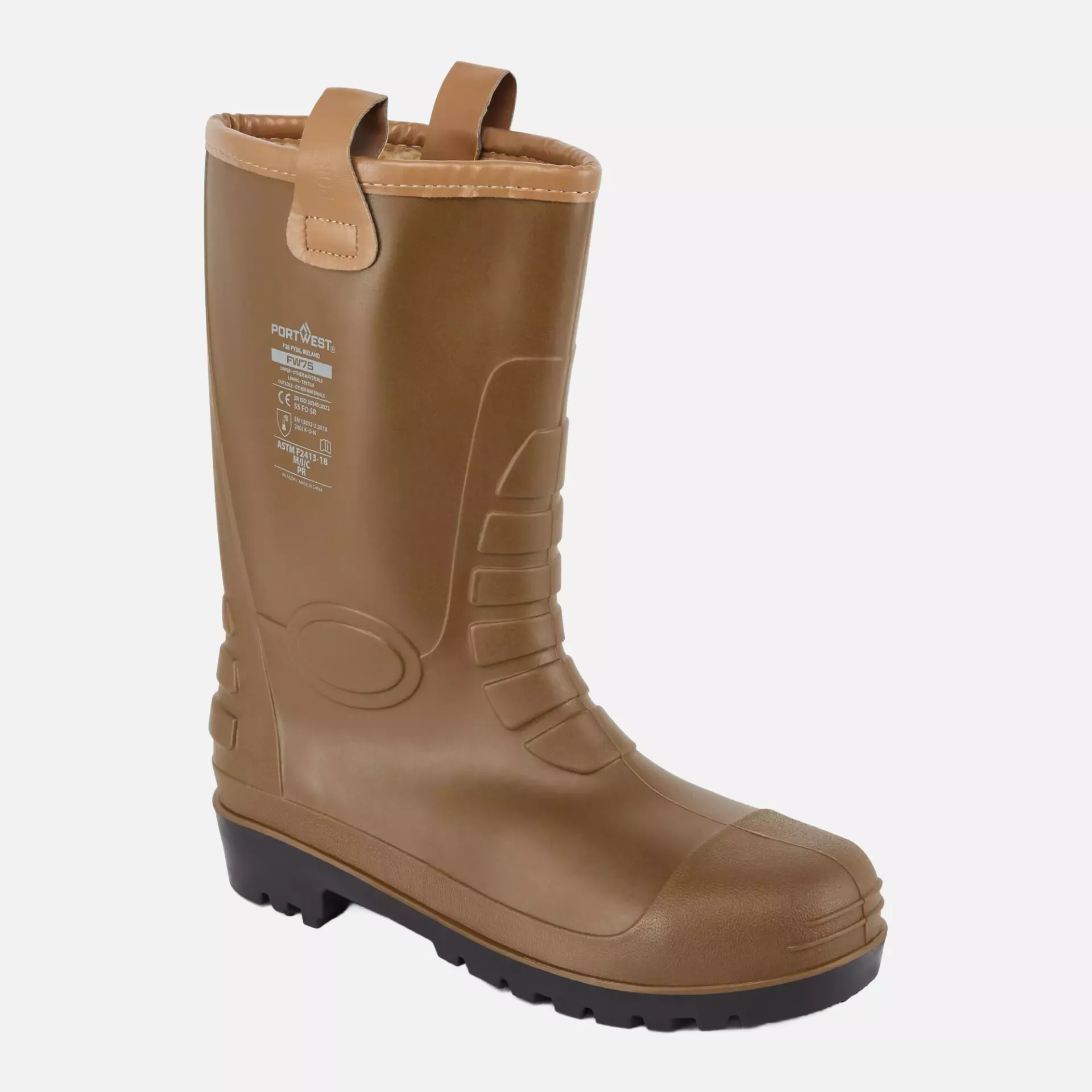Portwest FW75TAR, Steel PVC Rigger Boot S5 FO, Tan, image 2