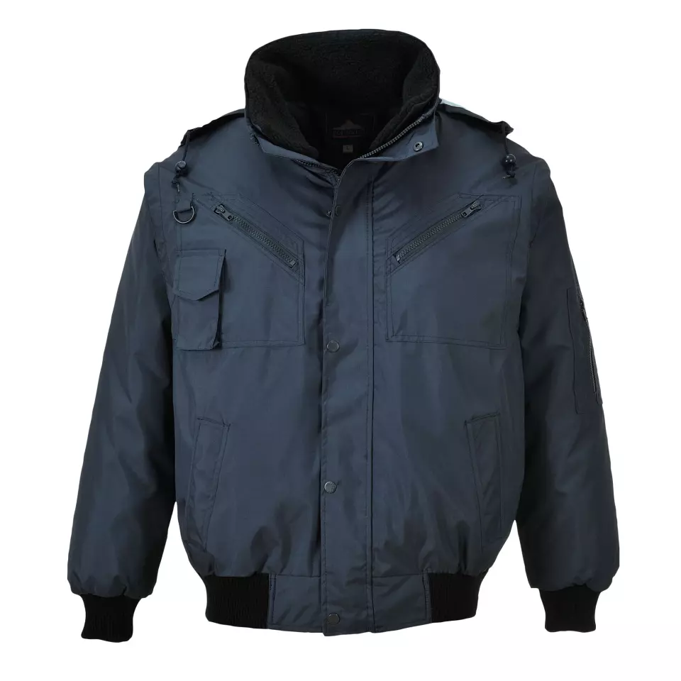 Portwest F465BKR, 3-in-1 Bomber Jacket, Black