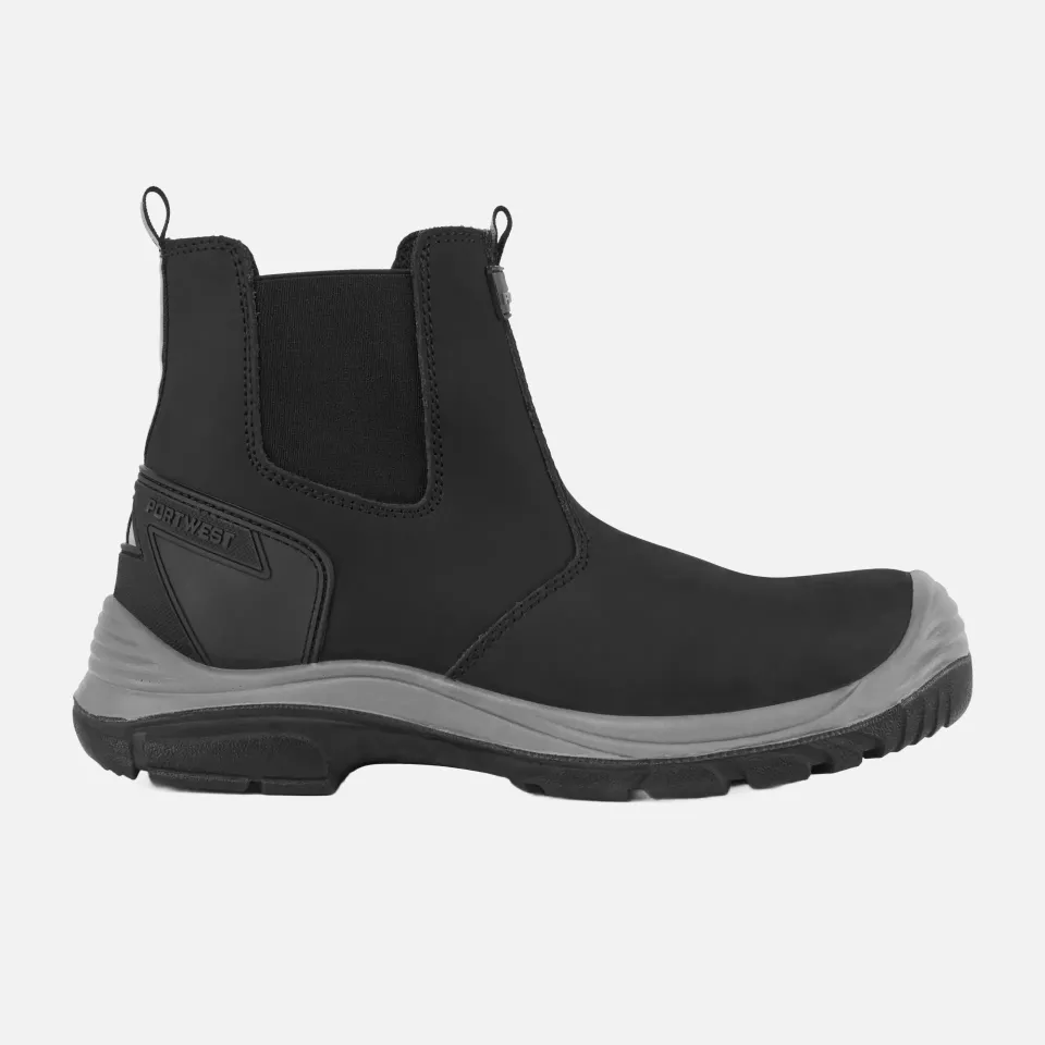 Portwest FV02BGY, Steel Action Nubuk Dealer Stiefel S7 SC FO SR, Schwarz/Grau, image 1, gallery thumbnail