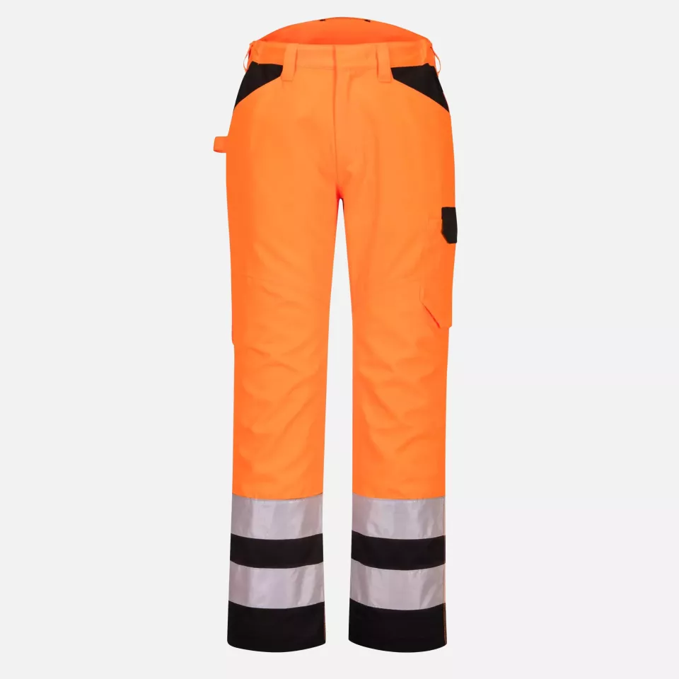 Portwest PW241OBR, PW2 Hi-Vis Service Trousers, Orange/Black, image 6, gallery thumbnail