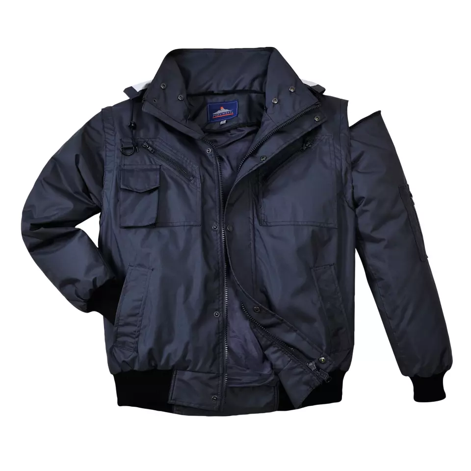 Portwest F465NAR, 3-in-1 Bomber Jacket, Navy, image 5, gallery thumbnail