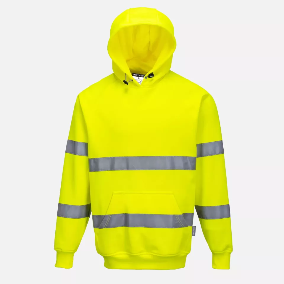 Portwest B304YER, Hi-Vis Hoodie, Yellow, image 1, gallery thumbnail