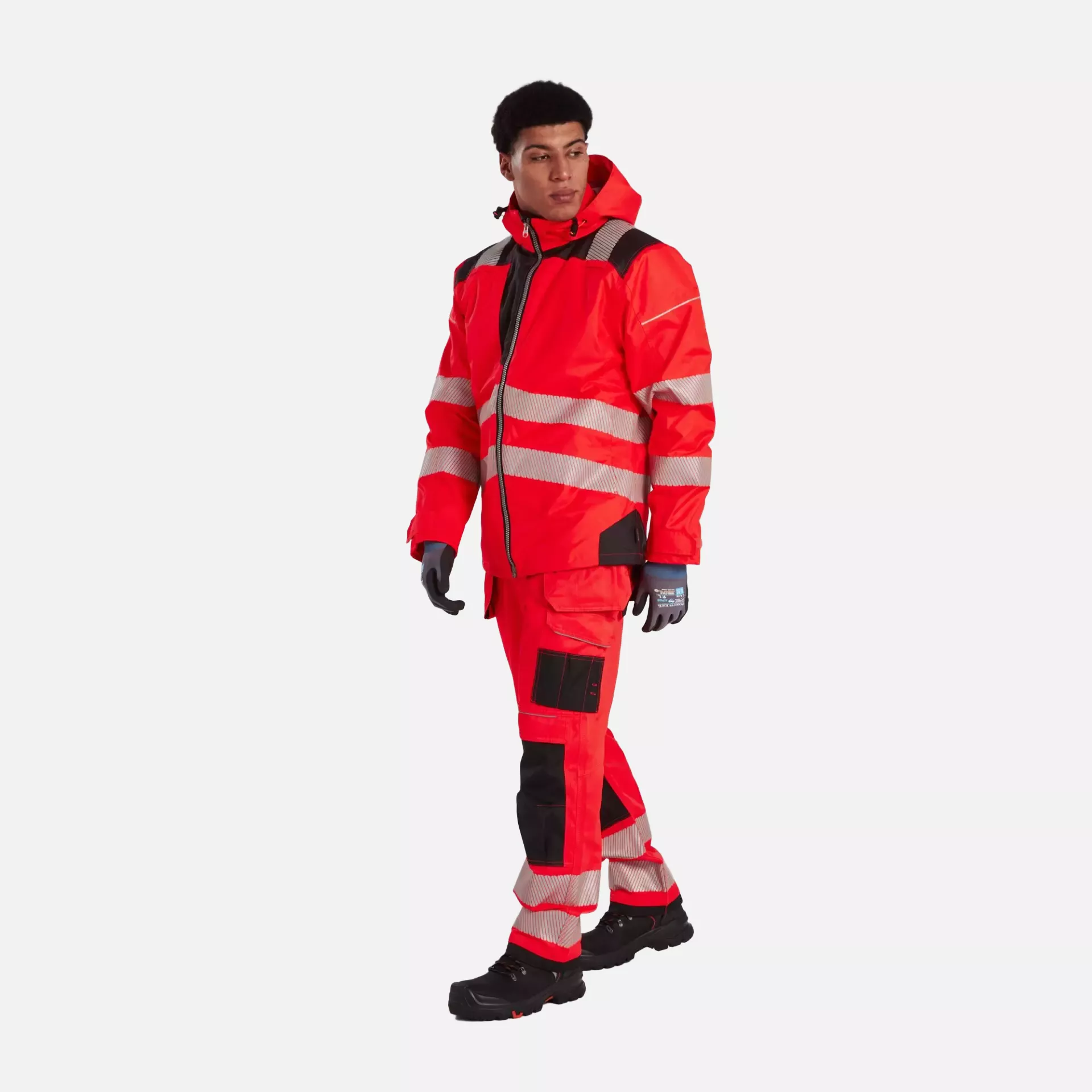 Portwest T501RBK, PW3 Hi-Vis Arbeitshose mit Holstertaschen, Rot/Schwarz, image 8