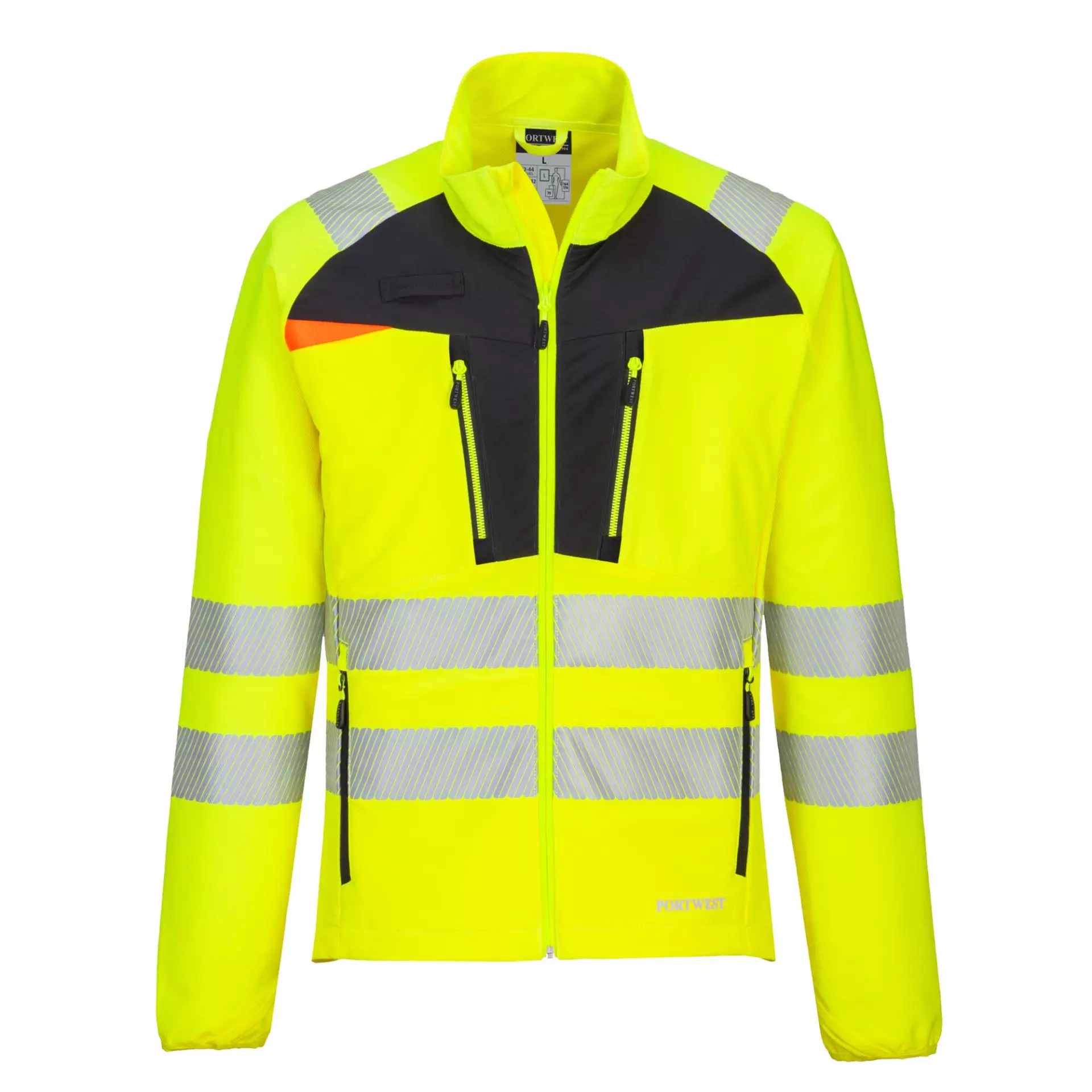 Portwest DX481YBR, DX4 Hi-Vis Lightweight Mid Layer, Yellow/Black, image 1