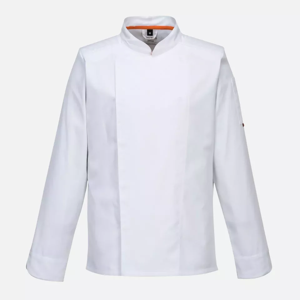Portwest C846WHR, MeshAir Pro Stretch Kochjacke Langarm, Weiß, image 1, gallery thumbnail