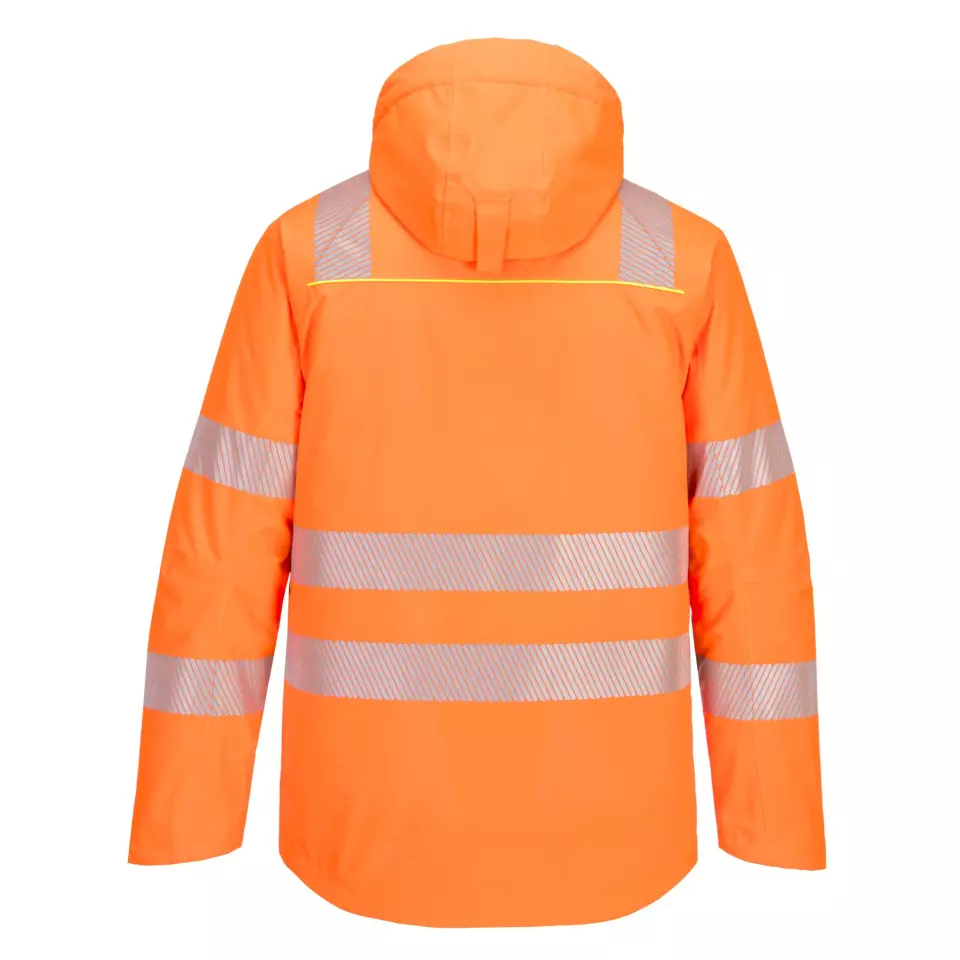 Portwest DX461OBR, DX4 Hi-Vis Winter Jacket, Orange/Black, image 2, gallery thumbnail