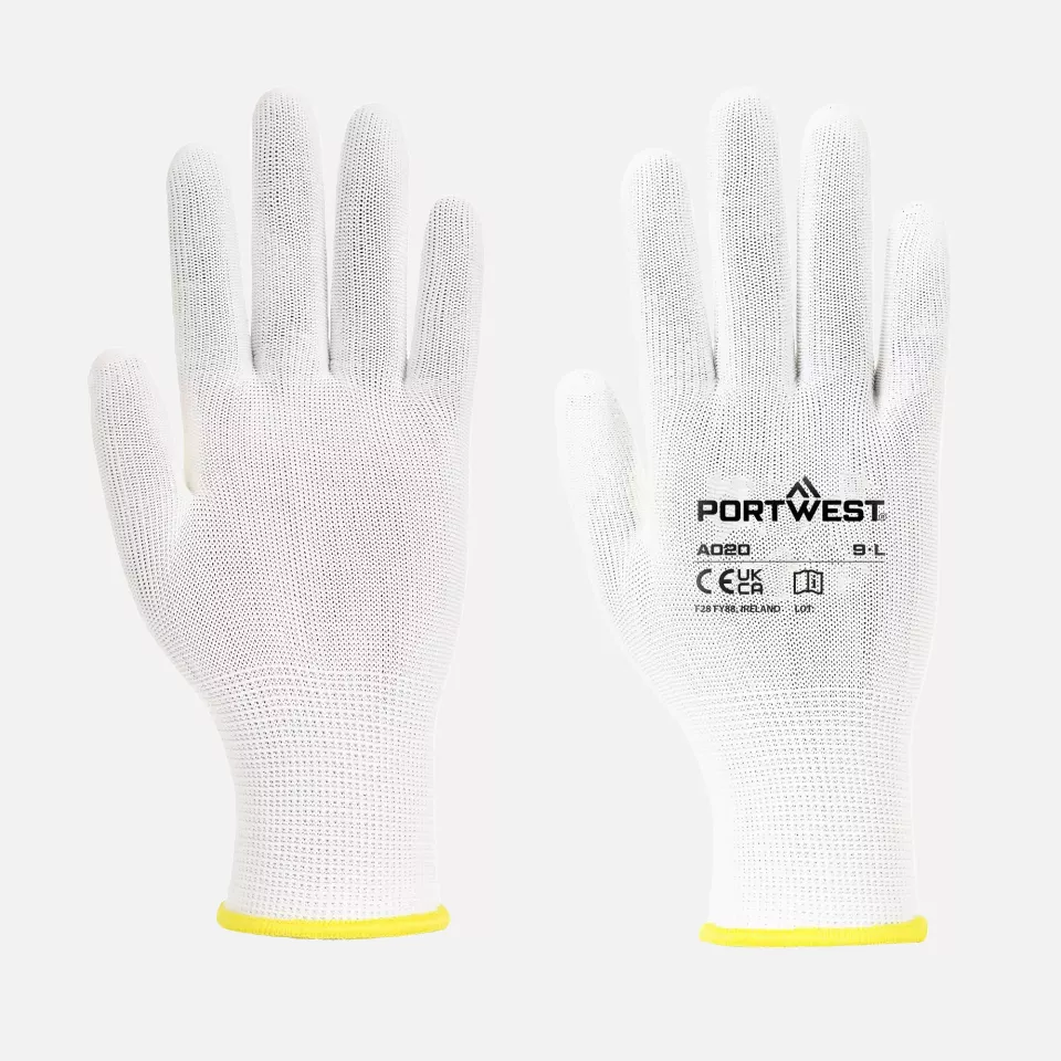Portwest A020WHR, Assembly Glove, White, image 3, gallery thumbnail