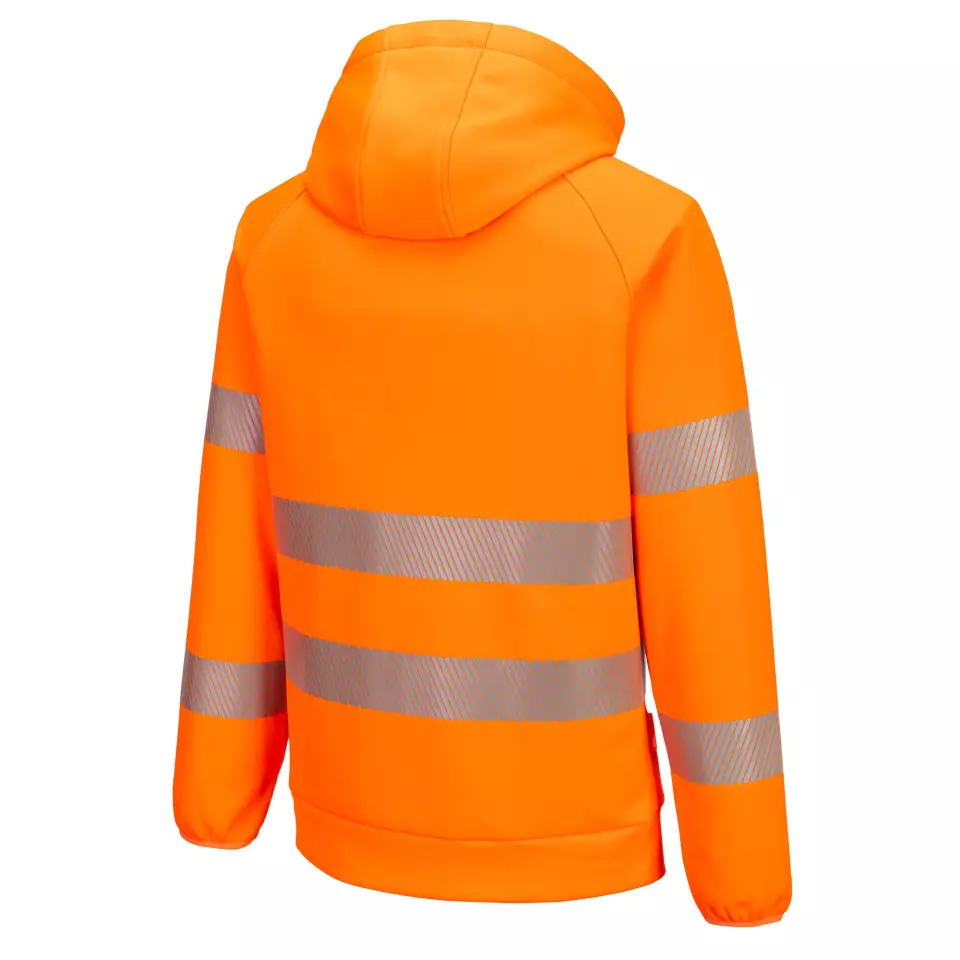 Portwest DX483OBR, DX4 Hi-Vis Kapuzenpullover, Orange/Schwarz, image 4, gallery thumbnail