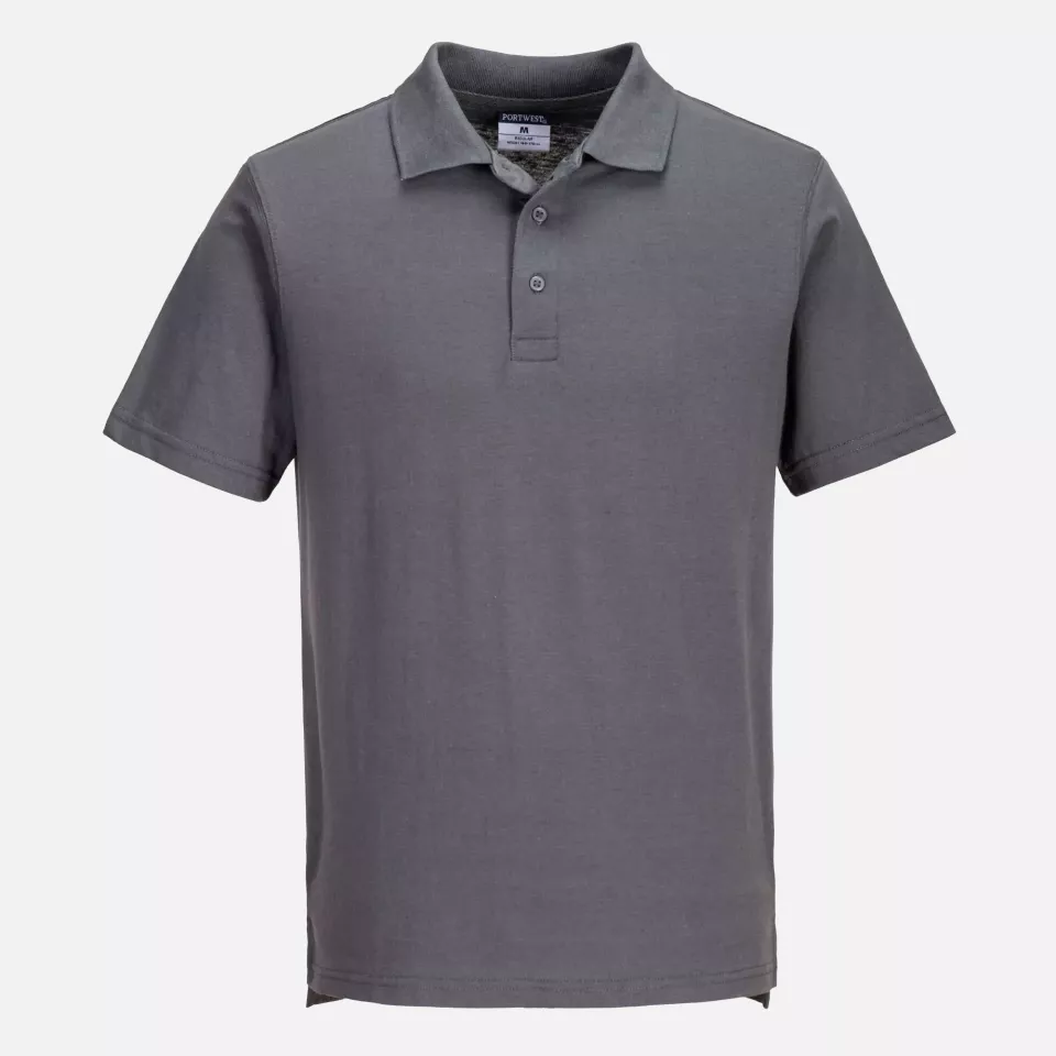 Portwest L210ZOR, Lightweight Jersey Polo Shirt, Zoom Grey, image 1, gallery thumbnail