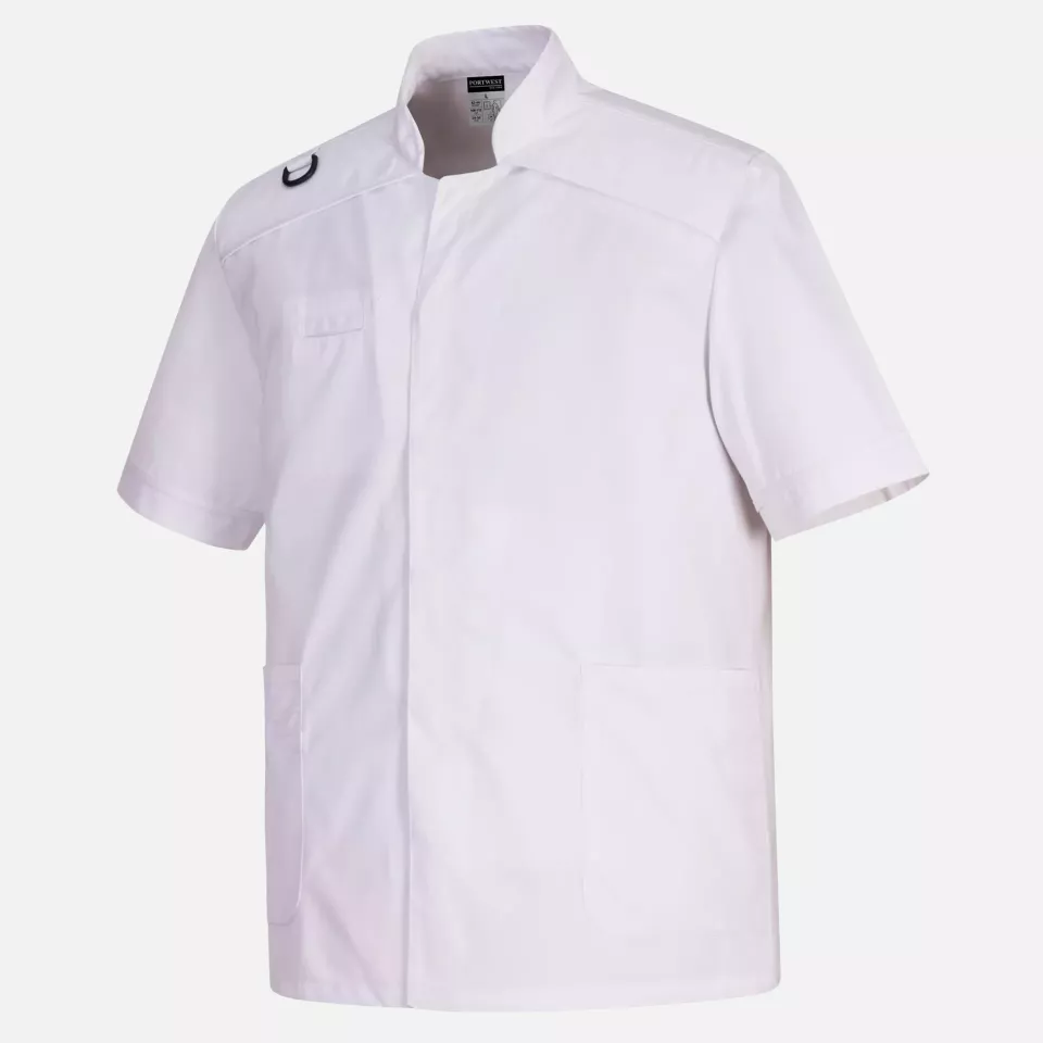 Portwest C821WHR, Men's Medical Tunic, White, image 3, gallery thumbnail