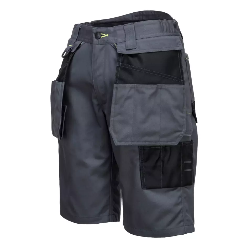 Portwest PW345ZBR, PW3 Holster Work Shorts, Zoom Grey/Black, image 3, gallery thumbnail