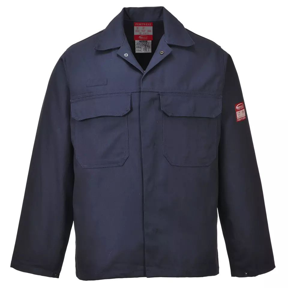 Portwest BIZ2NAR, Bizweld FR Jacket, Navy, image 1, gallery thumbnail