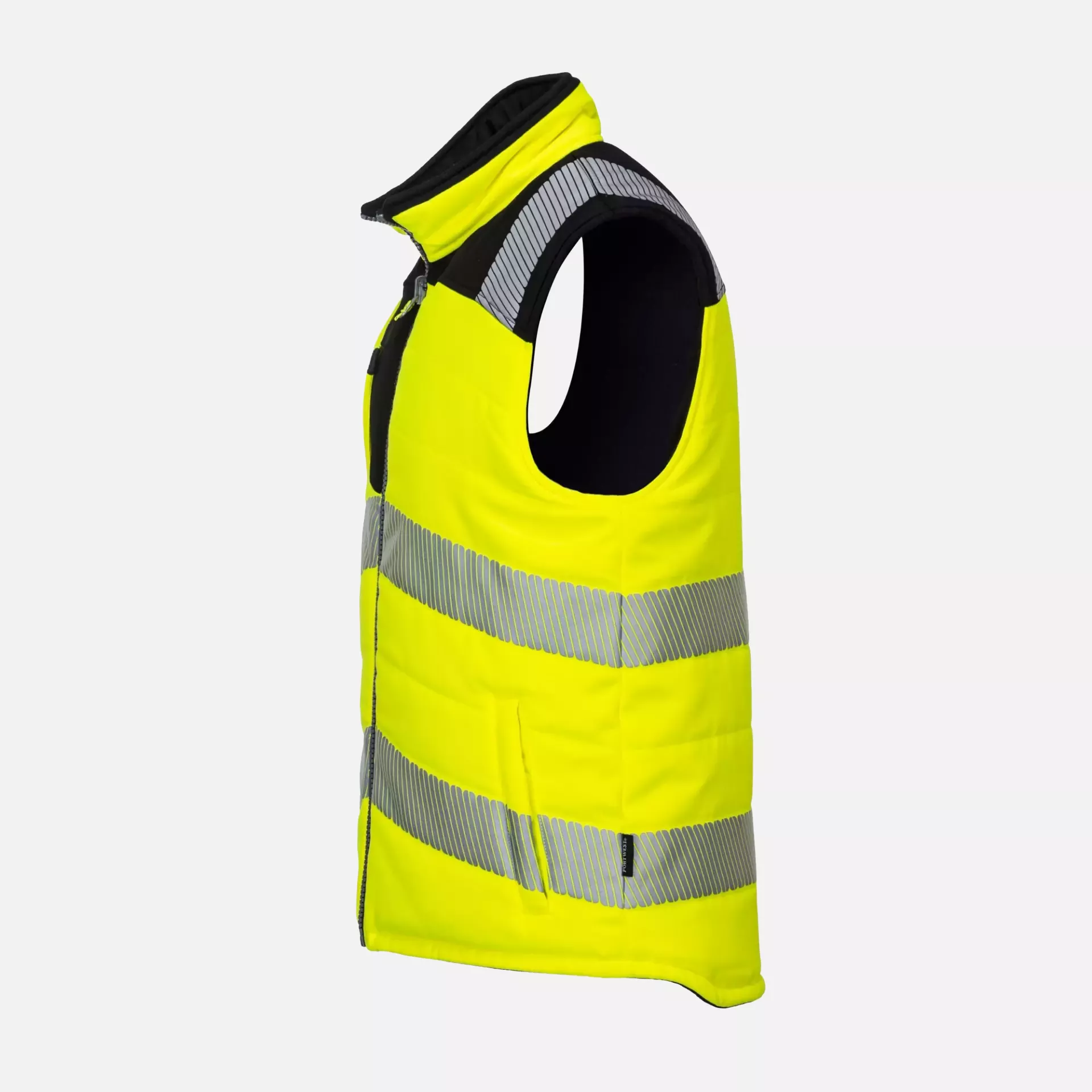 Portwest PW374YBR, PW3 Hi-Vis Reversible Bodywarmer, Yellow/Black, image 4