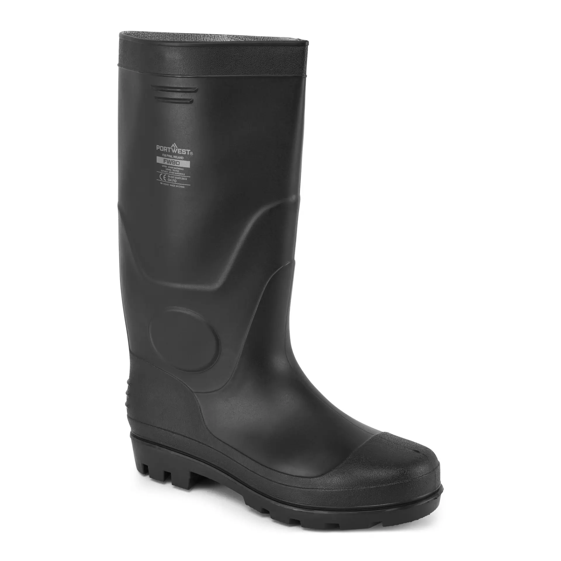 Portwest FW90BKR, Occupational PVC Wellington O4 FO, Black, image 2