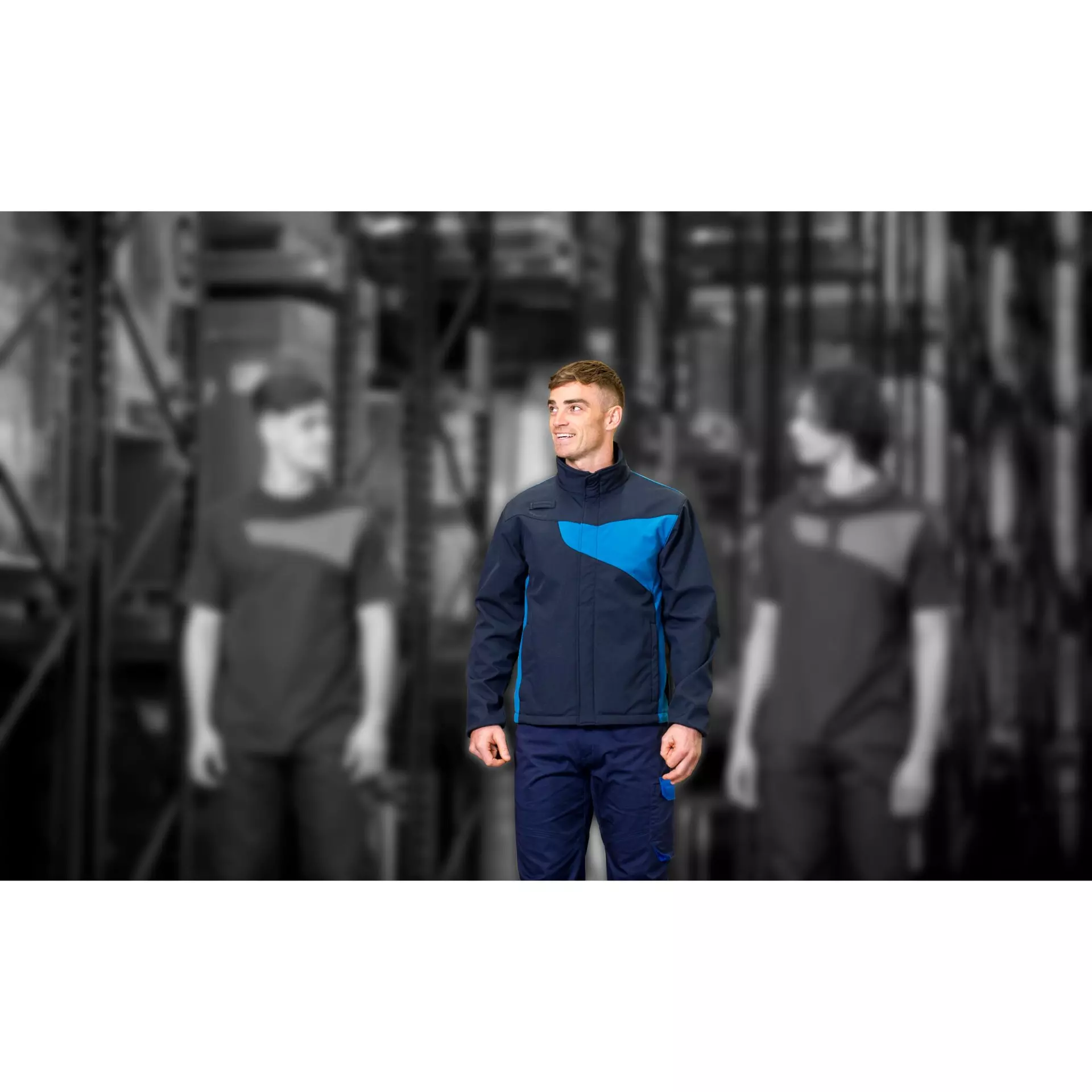 Portwest PW211BZR, PW2 Cotton Comfort T-Shirt S/S, Black/Zoom Grey, image 3