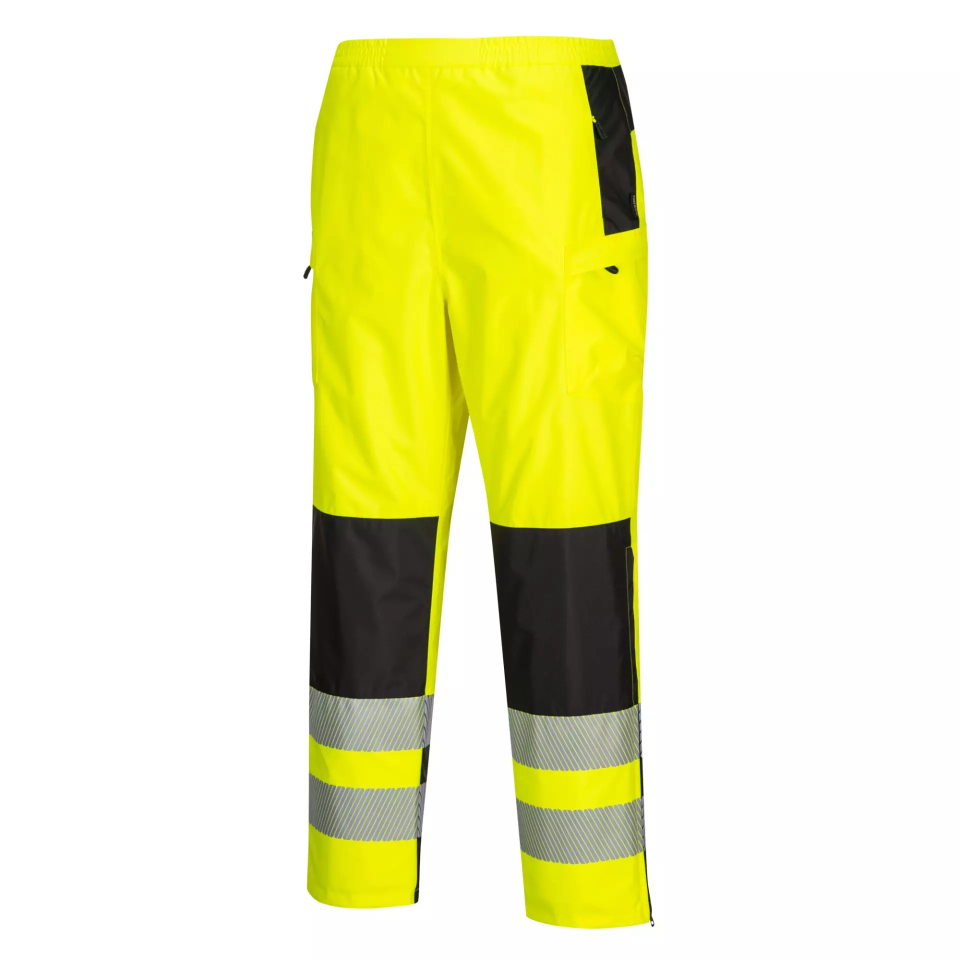 Portwest PW386YBR, PW3 Hi-Vis Women's Rain Trousers, Yellow/Black, image 3